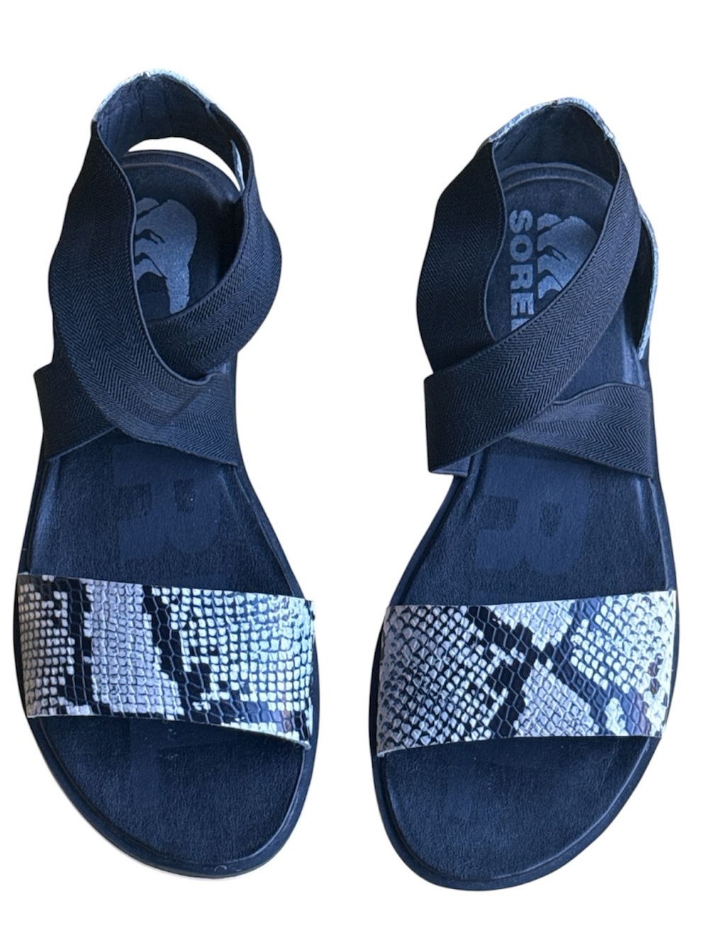 Sorel Ella II Snake Print Strappy Gladiator Sandals Size: 7